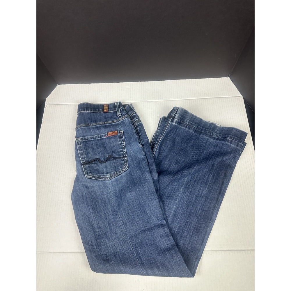 7 For All Mankind Women's Wide Leg Flare Jeans - Medium Blue Wash
